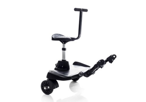 Dostawka do wózka BUMPRIDER SIT - czarny/czerwone kropki