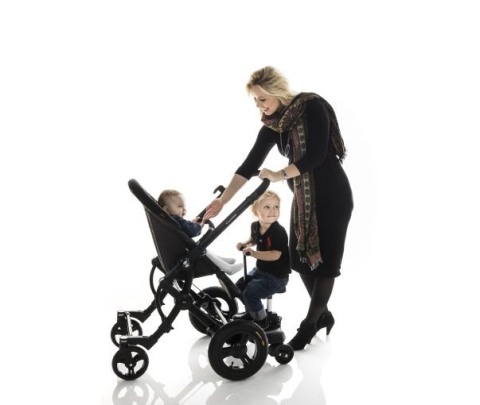 Dostawka do wózka BUMPRIDER SIT - czarny/różowy