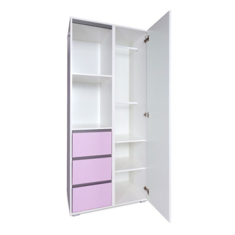 Klupś Szafa 2 segmentowa Dalia Pink 183x80x50
