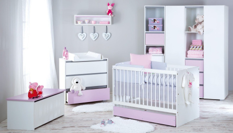 Klupś Szafa 2 segmentowa Dalia Pink 183x80x50