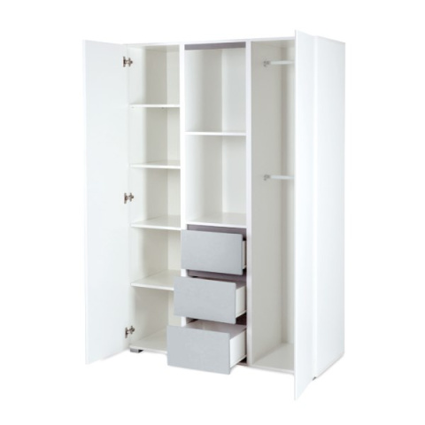 Klupś Szafa 3 segmentowa Dalia Grey 183x120x50