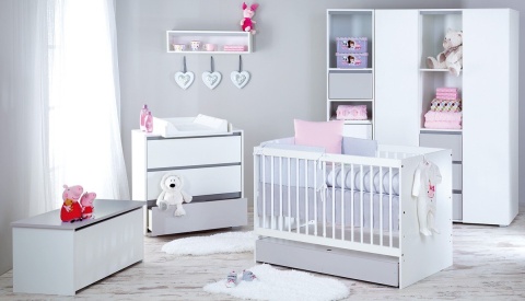 Klupś skrzynia na zabawki Dalia Grey 42x84x42