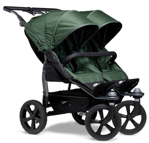 TFK wózek bliźniaczy Duo Sport koła komorowe (2 siedziska) do 45 kg - zielony