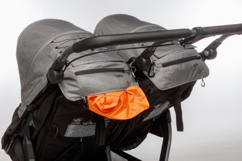 TFK wózek bliźniaczy Duo Sport koła komorowe (2 siedziska) do 45 kg - zielony