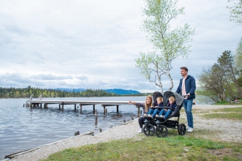 TFK wózek bliźniaczy Duo Sport koła komorowe (2 siedziska) do 45 kg - zielony