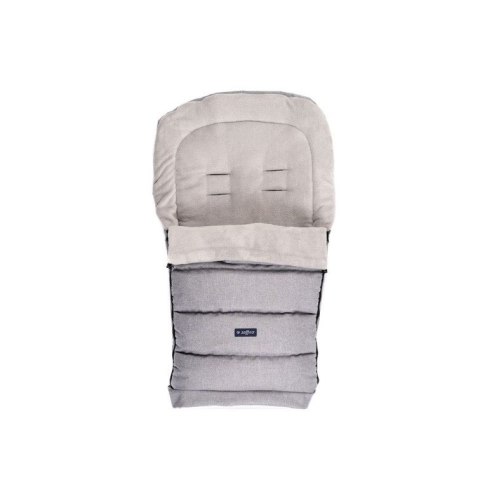 WOMAR S20+iGROW Śpiwór do wózka plusz Melanż Jasnoszary*