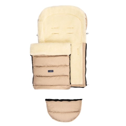 WOMAR S20+iGROW Śpiwór do wózka wełna Melanż Beżowy