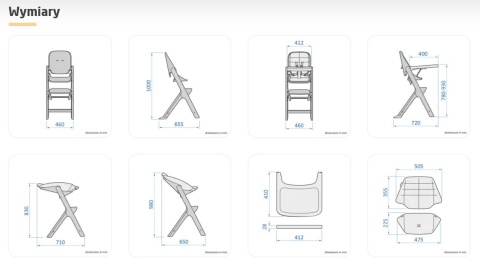 NESTA Maxi Cosi wysokie krzesło na całe życie - Natural Wood