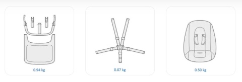 NESTA Maxi Cosi wysokie krzesło na całe życie - White