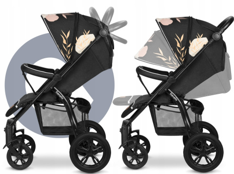 Annet Tour Lionelo do 22kg wózek spacerowy, duże gumowe koła - Lovin