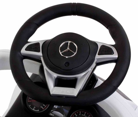 Jeździk pchacz chodzik dla dziecka Mercedes C-Class z popychaczem i podnóżkiem biały