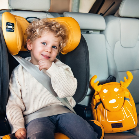 Taby Skiddou i-size15-36 kg 100-150 cm IsoFix fotelik samochodowy - Skiddou Yellow