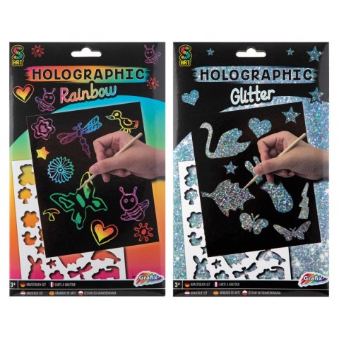 Papier holograficzny A5 mix. 2 wzory