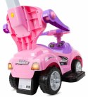 Jeździk dla dziecka Mega car z popychaczem 24m+ różowy