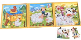 MAGNETYCZNE PUZZLE ZWIERZĄTKA KSIĄŻECZKA FARMA JHTOY-269