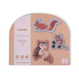 Filibabba Puzzle 7el. Nordic animals