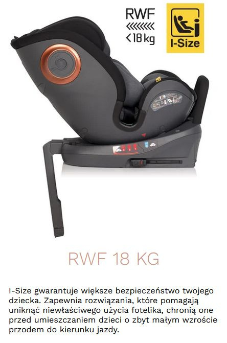 Le Mans i-Size RWF Cavoe 0-36kg obrotowy 360° fotelik samochodowy 40-150cm - Taupe