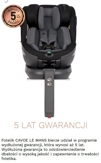 Le Mans i-Size RWF Cavoe 0-36kg obrotowy 360° fotelik samochodowy 40-150cm - Taupe