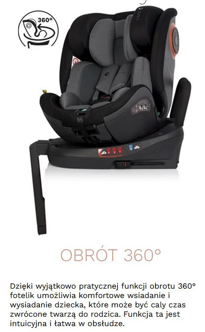 Le Mans i-Size RWF Cavoe 0-36kg obrotowy 360° fotelik samochodowy 40-150cm - Terracotta