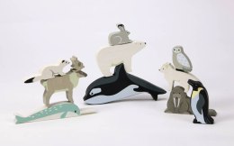 Drewniane figurki do zabawy - zwierzęta polarne, Tender Leaf Toys