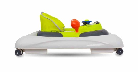 Chodzik dla dziecka ze stoperami i kierownicą - cytrynowo szary