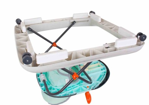 Chodzik dla dziecka ze stoperami i kierownicą - turkusowo szary