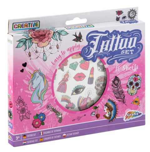 Zestaw do tatuażu 10 arkuszy ,mix 2 szt.