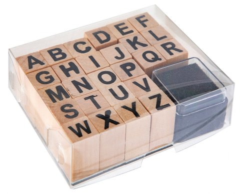 Zestaw stempli drewnianych 26 szt.
