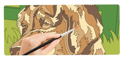 MALOWANIE PO NUMERKACH 33,5X23,8CM - PIESEK