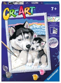 Malowanka CreArt dla dzieci: Husky 202157 RAVENSBURGER malowanie po numerach
