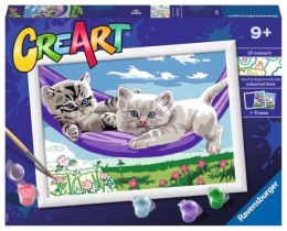 Malowanka CreArt dla dzieci: Kocięta w hamaku 202140 RAVENSBURGER malowanie po numerach