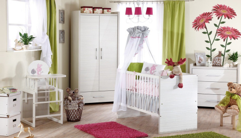 Klupś Łóżeczko drewniane Amelia 120x60cm