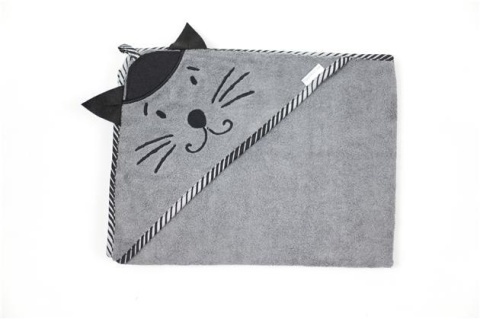 OKRYCIE KĄPIELOWE 85X85 SZARY KOTY BAMBOO TEXPOL 21296