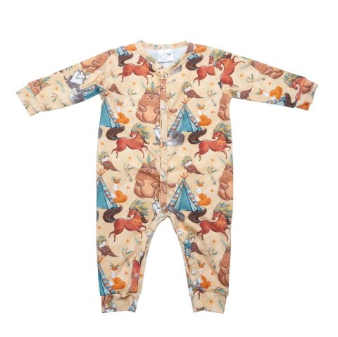 BABY 01395 Pajac niemowlęcy dł rękaw Boho Boy 80/86