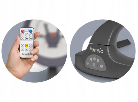 RINA Lionelo Bujaczek leżaczek dla dzieci 2w1 - Grey Concrete