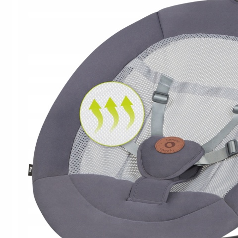 RINA Lionelo Bujaczek leżaczek dla dzieci 2w1 - Grey Concrete