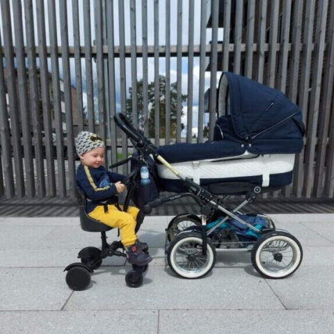 SIDE RIDER Dostawka boczna z siedziskiem mocowana do wózka + poduszka / wkładka Tęcza