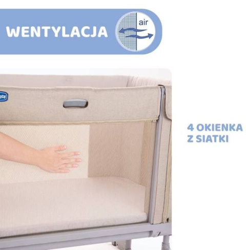 NEXT 2 ME FOREVER Chicco Łóżeczko dostawne 0m+ Next2Me HONEY BEIGE
