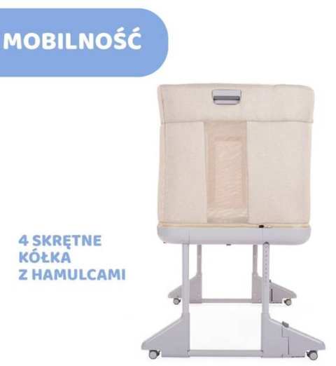 NEXT 2 ME FOREVER Chicco Łóżeczko dostawne 0m+ Next2Me HONEY BEIGE