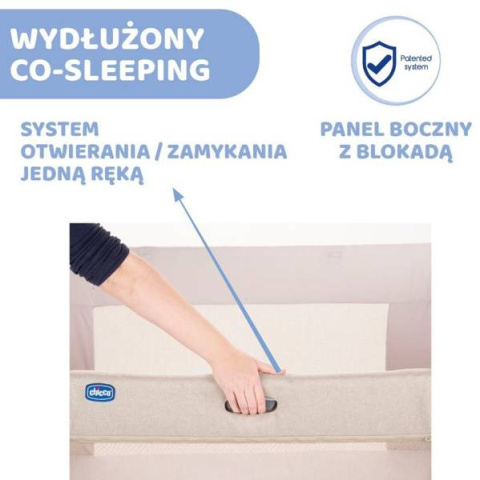 NEXT 2 ME FOREVER Chicco Łóżeczko dostawne 0m+ Next2Me HONEY BEIGE