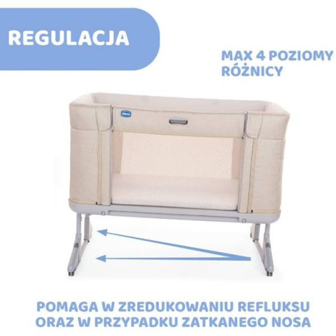 NEXT 2 ME FOREVER Chicco Łóżeczko dostawne 0m+ Next2Me HONEY BEIGE