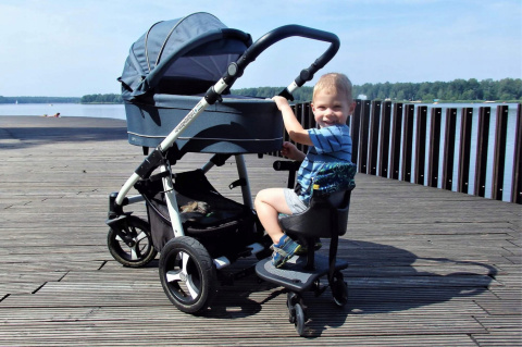 X RIDER Dostawka z siedziskiem mocowana do wózka, max 25 kg + poduszka / wkładka Jednorożec