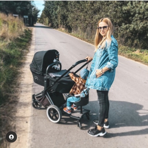 X RIDER Dostawka z siedziskiem mocowana do wózka, max 25 kg + poduszka / wkładka Tropikalne Liście