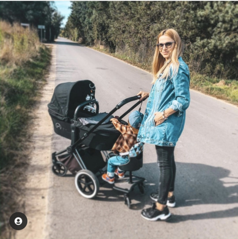 X RIDER Dostawka z siedziskiem mocowana do wózka, max 25 kg + poduszka / wkładka Boho