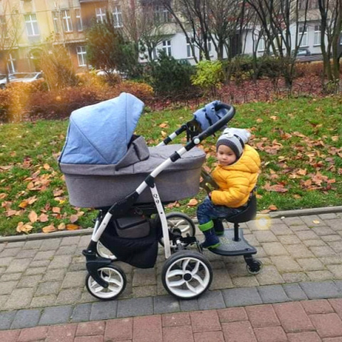 X RIDER PLUS Dostawka z siedziskiem mocowana do wózka, max 25 kg + poduszka / wkładka Jednorożec