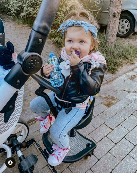 X RIDER PLUS Dostawka z siedziskiem mocowana do wózka, max 25 kg + poduszka / wkładka Niedźwiadki