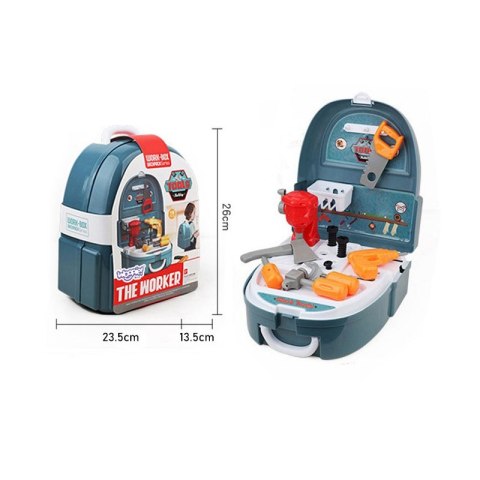 WOOPIE Zestaw Małego Majsterkowicza Warsztat w Plecaku 18 el.