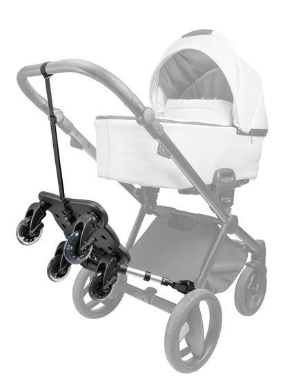 COZY 4 RIDER Dostawka z siedziskiem mocowana do wózka, max 25 kg + poduszka / wkładka Trójkąty