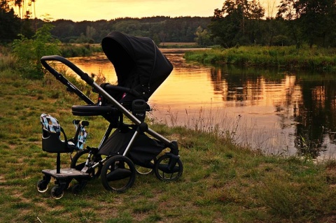 COZY 4S RIDER Dostawka z siedziskiem mocowana do wózka, max 25 kg + poduszka / wkładka Niedźwiadki w lesie