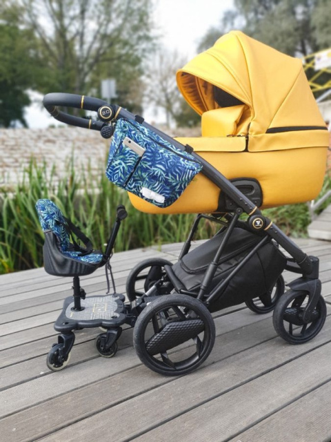 COZY 4S RIDER Dostawka z siedziskiem mocowana do wózka, max 25 kg + poduszka / wkładka Tęcza